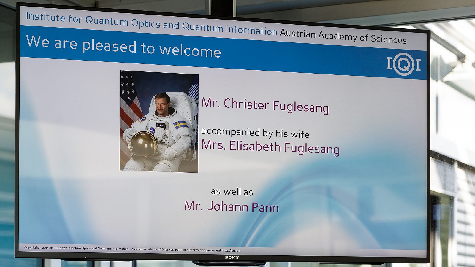 Besuch schwedischer Astronaut Christer Fuglesang