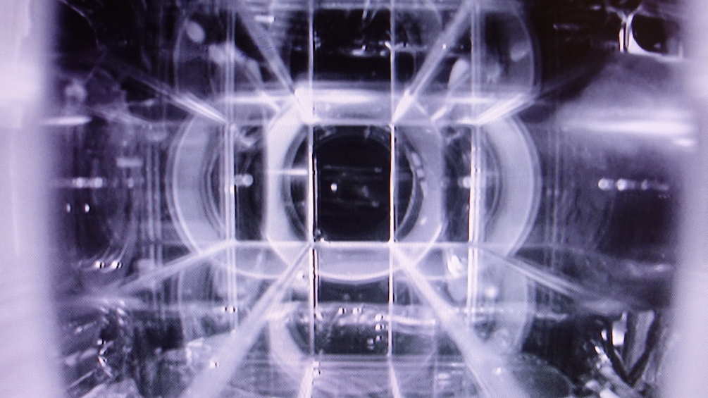 An artistic look into a vacuum chamber