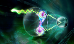 IQOQI Innsbruck/Harald Ritsch Physicists compared the photon interference produced by entangled and non-entangled barium atoms.