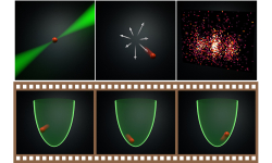 Steven Burrows/JILA Illustration of an atom in a laser trap
